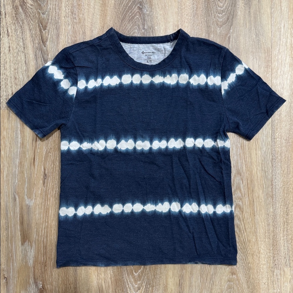 Navy Tie-Dye Kids Short Sleeve Tee